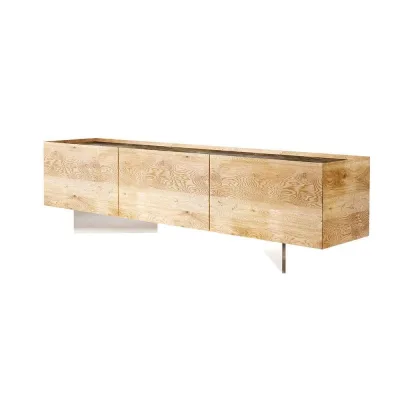 TavoloBello Porta TV Kairos con basamento in cristallo da L.120 cm e H.50 cm – 2 ante - VOUCHER EXTRA 19% NEL CARRELLO