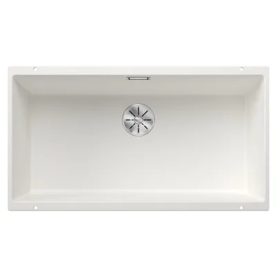 Blanco Lavello a una vasca SUBLINE 800-U Satin Gold 3523145 finitura bianco da 83x46 cm - Sottotop