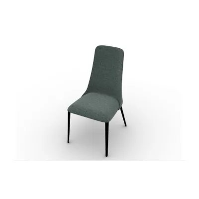PRONTA CONSEGNA - Calligaris OUTLET Sedia Etoile CS1424-MTO con struttura in metallo P15 nero opaco e seduta in tessuto S2M Bergen ottanio