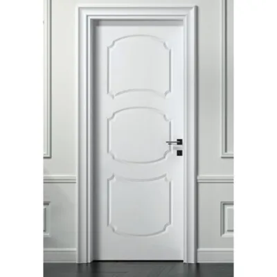PORTA A BATTENTE CON QUADRANTI SAGOMATI SHABBY ROMA 6 anta laccata a battente