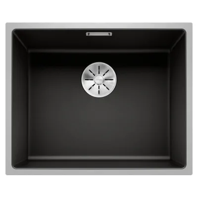 Blanco Lavello una vasca SUBLINE 500-IF 1525997 finitura nero e inox da 54.3x44.3 cm - Sopratop/Filotop