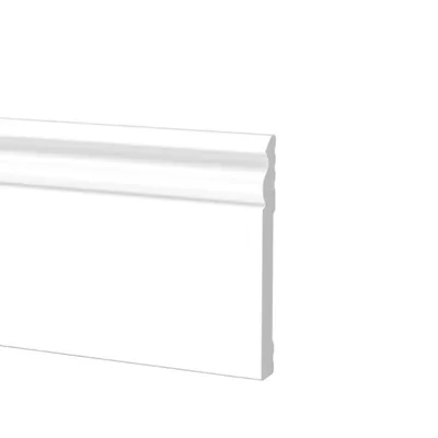 Battiscopa  duropolimero alto ducale bianco 2000x120x10mm