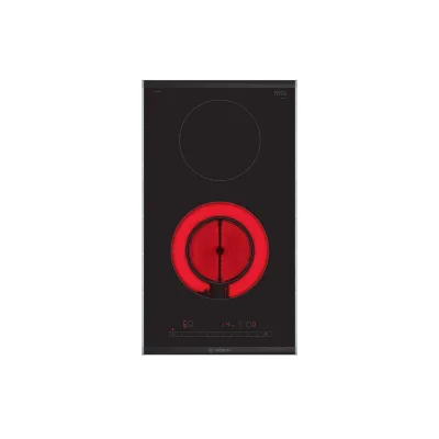 Bosch - Piano cottura domino elettrico PKF375FP2E in vetroceramica nero da 30 cm - Serie 6