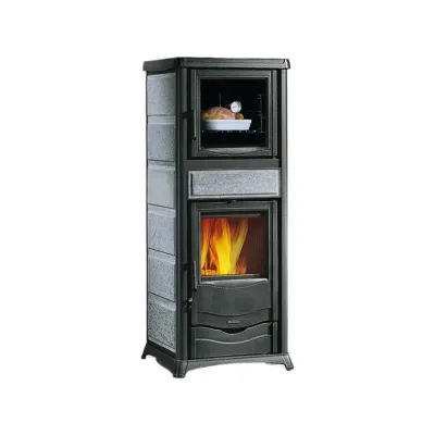 La Nordica Stufa a legna con forno ROSSELLA PLUS FORNO.165 PETRA 3009910 finitura pietra naturale