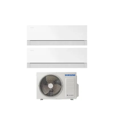 Climatizzatore Condizionatore Samsung Dual Split 7000+9000 Btu Serie WINDFREE PREMIÈRE WHITE Con AJ040TXJ2KG 7+12 Wi-Fi Incluso A+++/A++