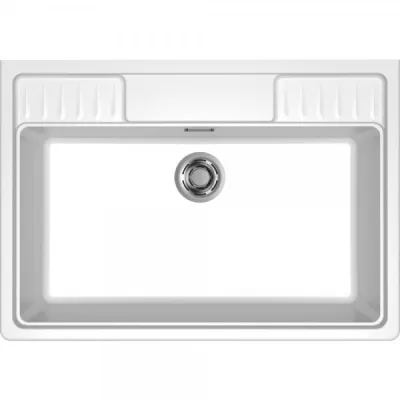 Elleci Lavello una vasca SPAZIO 900 LKS90096 finitura composito K96 bianco da 90x63.5 cm