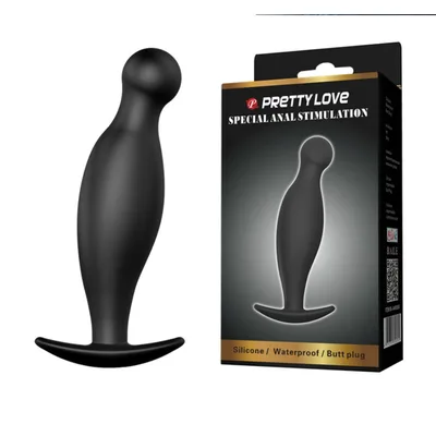 Plug anale stimolatore prostatico 11 cm silicone Pretty Love curvo progressivo