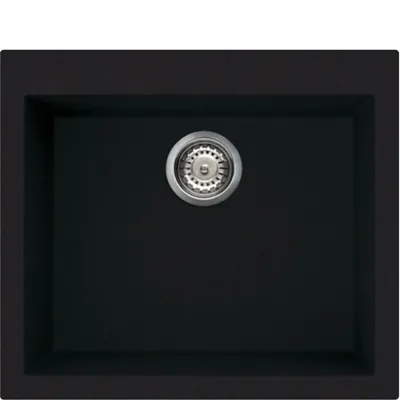 PRONTA CONSEGNA - Smeg S Lavello una vasca VZ57N finitura nero da 57x50 cm - Sopratop
