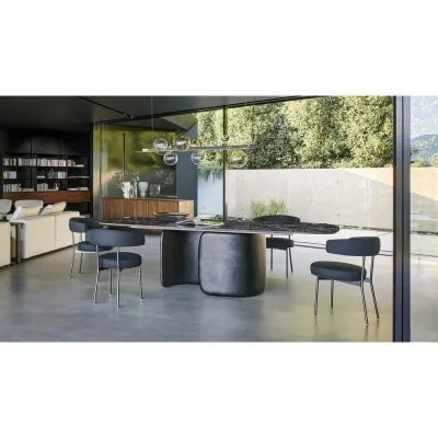 Bonaldo Tavolo fisso Mellow con struttura in poliuretano e piano a scelta da 180x100 cm