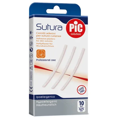Pic solution sutura cerotti suture cutanee 6x75 mm 6 pezzi