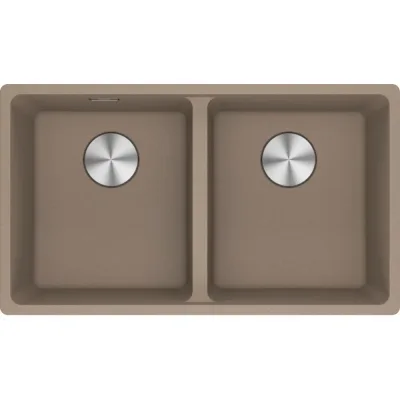 Franke Lavello due vasche Vasche Sottotop Maris MRG 120-35-35 125.0686.737 finitura fragranite oyster da 75.3x43.3 cm