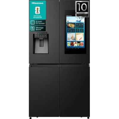 Hisense: Frigorifero 4 porte a libera installazione RQ760N4IFE finitura nero da 91 cm - PROMO FINO ESAURIMENTO SCORTE