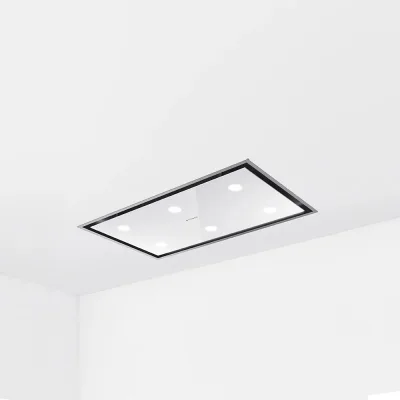 Faber Cappa a soffitto HEAVEN BRIGHT A90 G/WH KL 350.0679.872 finitura vetro bianco da 90 cm