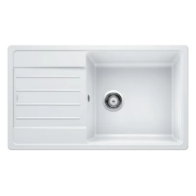 PRONTA CONSEGNA - Blanco Lavello una vasca con gocciolatoio LEGRA XL 6 S 1523328 finitura bianco da 86x50 cm - Sopratop