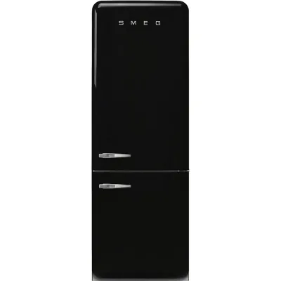 Smeg Frigorifero combinato con cerniere a destra a libera installazione FAB38RBL6 finitura nero da 71 cm