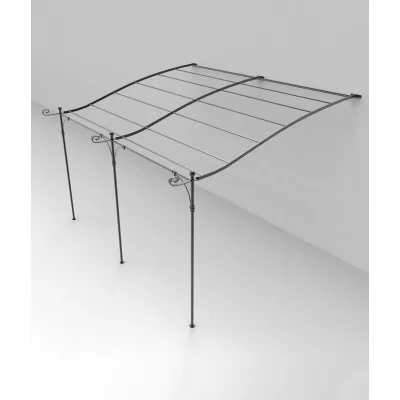 Unopiù Pergola addossata curva SOLAIRE da 376x220/320 cm - IN PROMOZIONE FINO AL 6/07