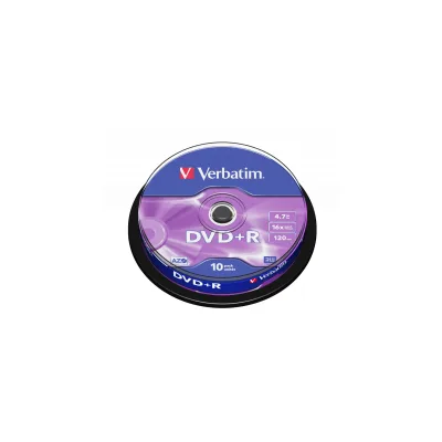 Confezione 10pz Verbatim DVD+R doppio strato 8x 8,5 GB 43666