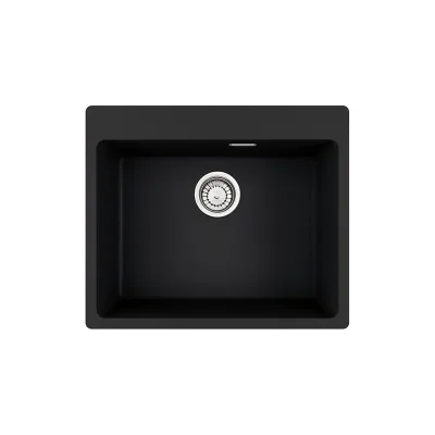 PRONTA CONSEGNA - Franke: Lavello una vasca Vasche Sopratop Centro MRG 610-54 FTL 114.0661.703 finitura fragranite nero da 59x50 cm