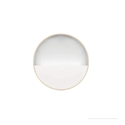 Plafoniera moderna circolare in metallo oro e bianco, 1 LED 6W, CCT, 35x35cm