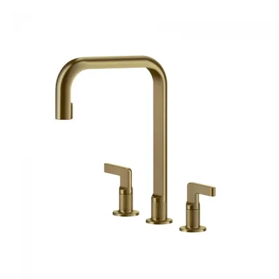 Gessi Miscelatore a 3 fori Inciso Collection 58701 726 finitura Warm Bronze Brushed
