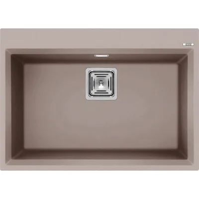 Elleci Lavello una vasca KARISMA 120 LGK12043 finitura composito G43 tortora da 70x50 cm