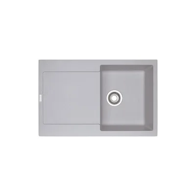 Franke: Lavello una vasca con gocciolatoio Maris MRG 611 114.0150.183 finitura fragranite alluminio da 78x50 cm