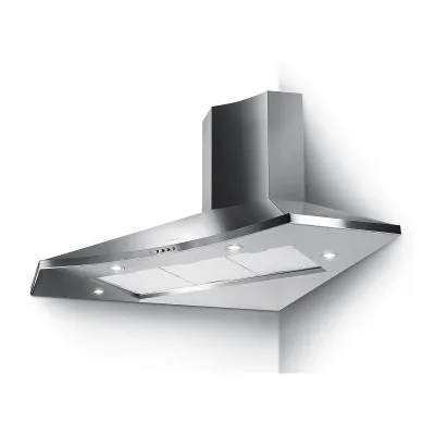 PRONTA CONSEGNA - Faber Cappa ad angolo a parete SOLARIS EG6 LED X A100 320.0538.968 finitura acciaio inox da 100x100 cm