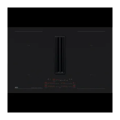 PRONTA CONSEGNA - AEG Piano cottura a induzione con cappa filtrante integrata NCP 84C01 AZ in vetroceramica nero da 83 cm