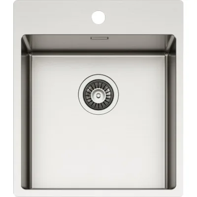 Schock Lavello una vasca NEW TECHNICK PLUS N100 TECPN100 finitura inox spazzolato da 45x51 cm