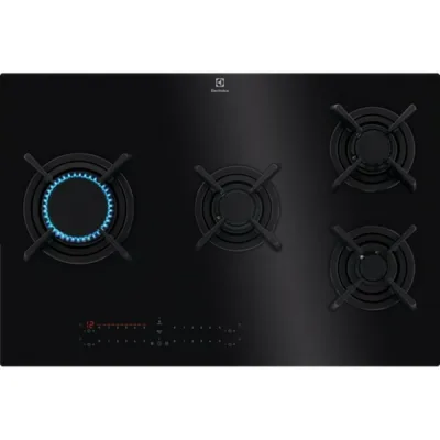 Electrolux Piano cottura a gas KGV8473IK in vetroceramica nero da 80 cm