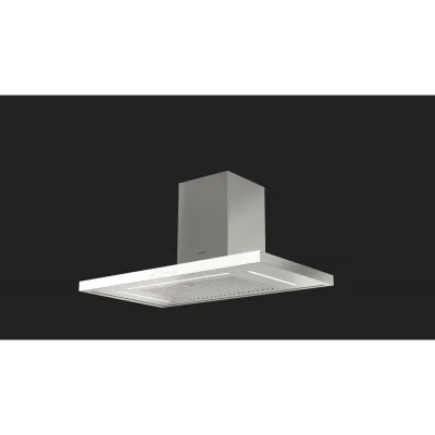 Fulgor Cappa a parete FTHD 900 TC WHX finitura inox e vetro bianco da 90 cm