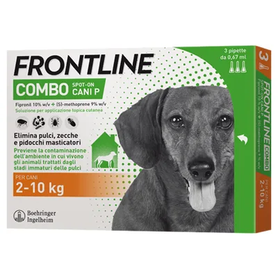 Frontline Combo Soluzione Spot-On Cani Taglia Piccola 2-10 kg 3 Pipette Monodose
