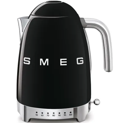 Smeg Bollitore elettronico a temperatura variabile KLF04BLEU finitura nero con logo Smeg 3D - IN PROMOZIONE FINO AL 30/06