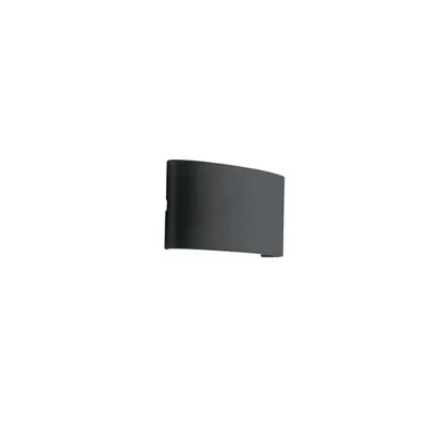 Applique da esterni antracite in alluminio, tripla luce doppia emissione, LED 6W, CCT, 17x8cm