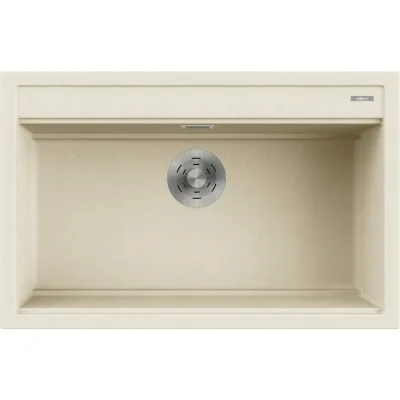 Elleci Lavello una vasca BEST 130 LGB13068 finitura composito G68 bianco da 79x51 cm