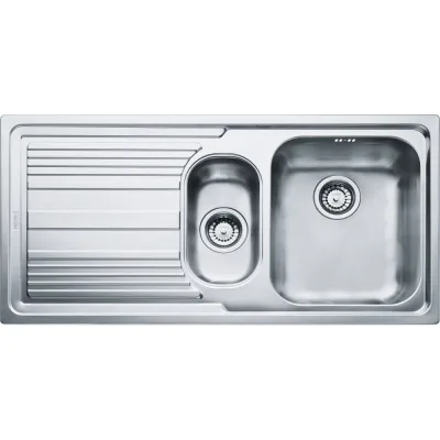 Franke: Lavello una vasca con vaschetta e gocciolatoio sinistro da incasso LLX 651 101.0150.832 in acciaio inox da 100 cm