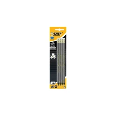 Bic Evolution Black Confezione da 4 matite esagonali in grafite Piombo HB ultra resistente Non si scheggia