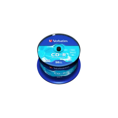 Confezione 50pz CD-R VERBATIM 52X 700MB 43351