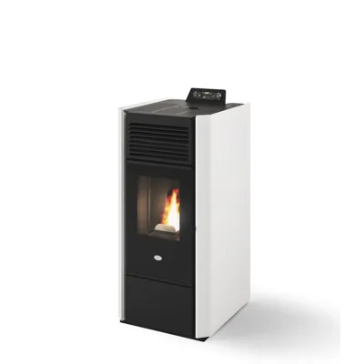 Eva Calòr Stufa a pellet ermetica NORA 901692100 finitura bianco