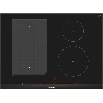 Siemens Piano cottura a induzione EX775LEC1E in vetroceramica nero da 70 cm