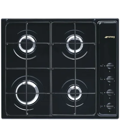 Smeg Piano cottura a gas S64SN finitura nero da 60 cm