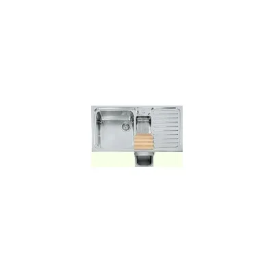 Alpes Lavello semifilo F 599/1V1B1S-E con bacinella e gocciolatoio a destra in acciaio inox da 99 cm