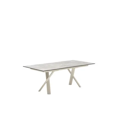 Connubia Tavolo allungabile Master CB4867-R 160 con struttura in metallo e piano in ceramica da 160(240)x90 cm