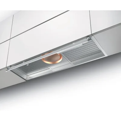 Faber Cappa da incasso ILMA TOUCH X A120 305.0567.014 finitura acciaio inox e vetro bianco da 120 cm