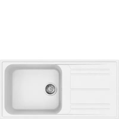 Smeg Lavello una vasca con gocciolatoio LZ150B finitura bianco da 100 cm - IN PROMOZIONE FINO AL 30/06