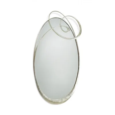 Cantori Specchio Ghirigori con struttura in ferro da 55 cm e h. 108 cm