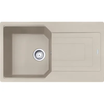 Franke: Lavello una vasca con gocciolatoio Urban Incasso UBG 611-86 114.0686.754 finitura fragranite sahara da 86x50 cm