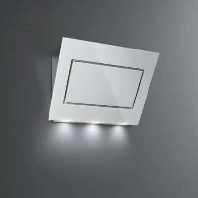 Falmec Cappa a parete Quasar finitura acciaio inox e vetro bianco da 90 cm - IN PROMOZIONE CON VOUCHER FINO AL 6/07