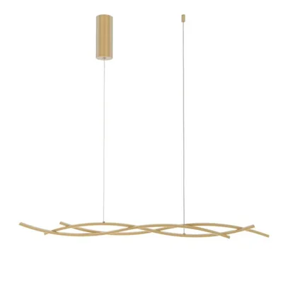 Lampadario a sospensione LED oro contemporaneo, 40W, CCT, 118x105cm