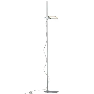 Piantana LED grigia moderna in metallo, 18W, Luce naturale, 182x25cm